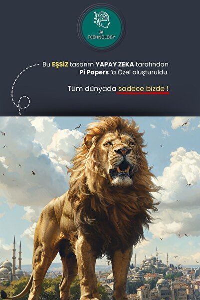 Pi Papers Premium Baskı Poster, Istanbul'da Aslan Duvar Posteri, Taraftar Posterleri