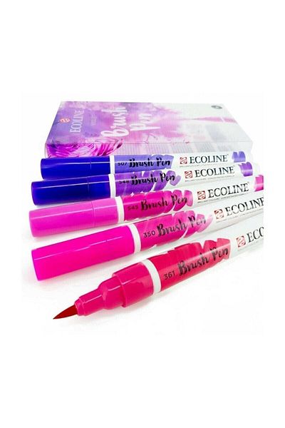 Talens Ecoline Brush Pen Sets 5 Pcs Purple Tones