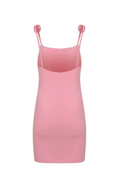La Sarta Ροζ Mare Strappy Rose Λεπτομερές φόρεμα