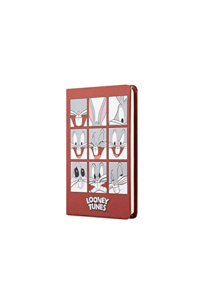 Mabbels Looney Tunes Sert Kapak Lastikli Mini Defter Kiremit Rengi Çizgisiz 9...
