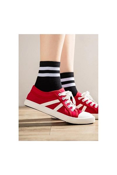 CFNY SOCKS 4 чифта Икономичен пакет Мъжки Дамски унисекс чорапи Socket Дълги тенис чорапи Раирани колежански чорапи