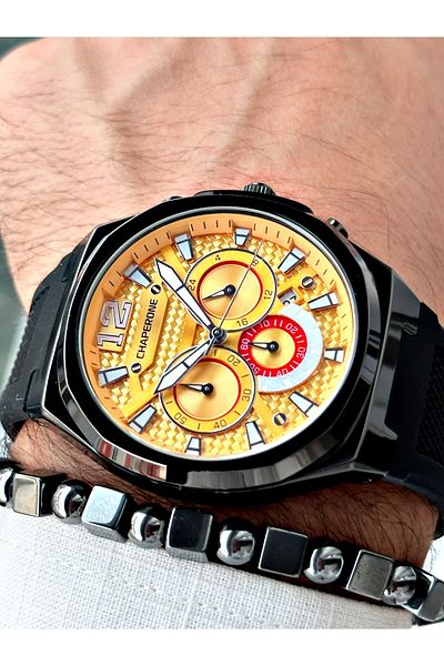 Reward Men's Black Silicone Function Wristwatch and Bracelet - Reward