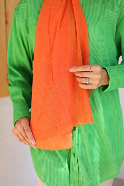 shalby Μπαμπού Crash Shawl Πορτοκαλί