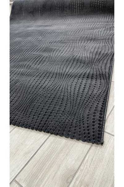 Anatolian Carpet Store RÖLYEF POLO ANTRASİT KAYMAZ TABAN KESME HALI YOLLUK