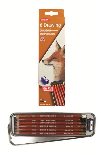 Derwent Drawing Oil Pastel Set 6 Tin Box