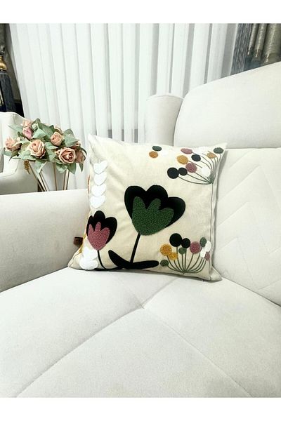 HD HOME COLLECTİON Velvet Punch Throw Pillow Cover