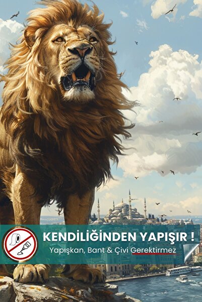 Pi Papers Premium Baskı Poster, Istanbul'da Aslan Duvar Posteri, Taraftar Posterleri