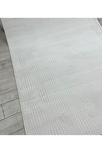 Merinos Rölyef Polo Krem Kaymaz Taban Kesme Halı Yolluk