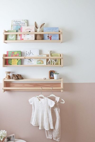 EMTA 60 cm 3 Piece Wooden Shelf Montessori Bookcase Children's Room Accessory Decoration