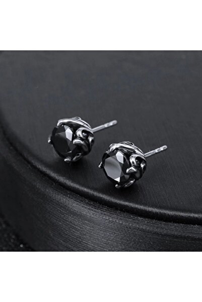 Viking أقراط للجنسين بتصميم عتيق مرصعة بأحجار الزركون - ستانلس ستيل 316L