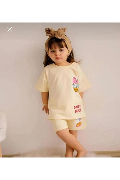 Soody Kids Duck Patterned Soody Summer T-shirt and Shorts Set