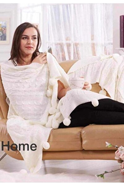 baladı home ev tekstil home collection بطانية ركبة تلفزيون تريكو مقاس 130x170...