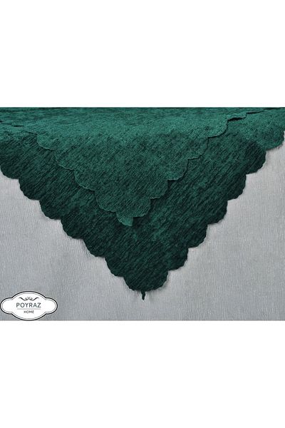 POYRAZ Bright Chenille Emerald Green Double Sided Sofa Sofa Bed Cover Shawl