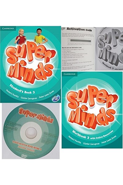 Cambridge University Press كتاب الطلاب Super Minds 3 مزود بأقراص DVD وكتاب تد...