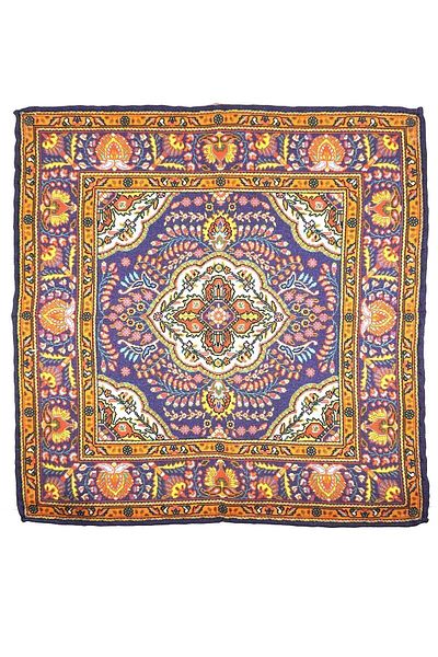 Kravatkolik Multicolored Hand Stitched Italian Wool Pocket Handkerchief WL13