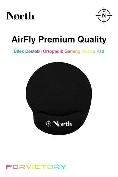 North Airfly Premium Gaming Gaming Mouse Pad - With Wrist Support