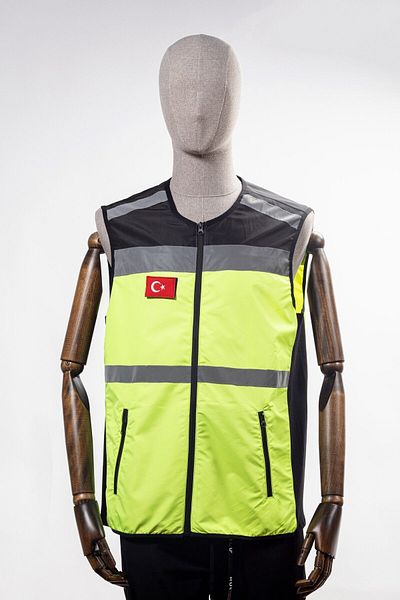 Huğlu Waterproof Biker Vest with Applique and Reflector Detail - 2 SIZES