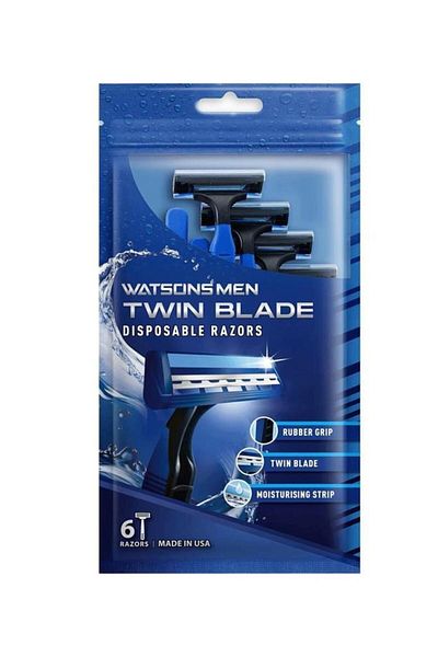 Watsons 6 Men's Shaving Blades - 2 Blades Use