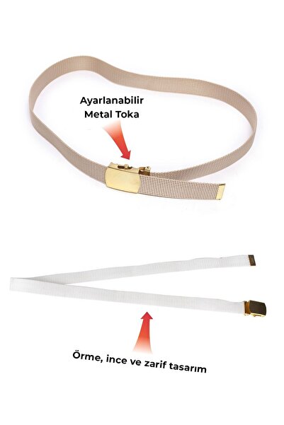 KORDAK Πλεκτή ζώνη με μεταλλική πόρπη - Εύκολο άνοιγμα και κλείσιμο Palaska - Εξωτερική ζώνη