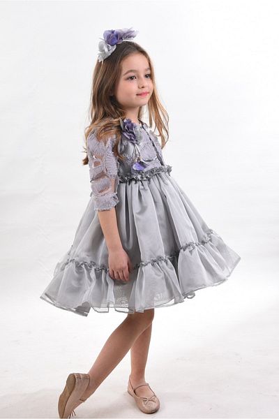 MIALORA EXCLUSİVE By Emel Ebru Özdemir Rochie scurtă pentru fetiță cu design special, rochie pentru fetiță pentru ziua de naștere, rochie de seară cu accesorii pentru geantă