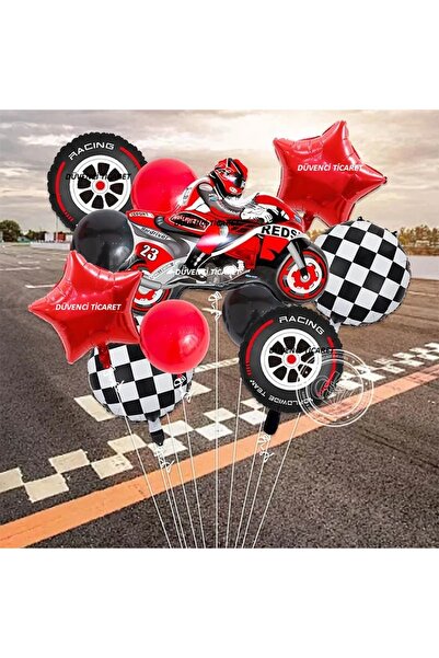DÜVENCİ TİCARET motosiklet folyo balon 18 inç lastik helyum balonları doğum g...