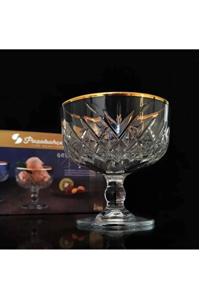 FAYA HOME Paşabahçe Timeless Golden Touch Ayaklı Dondurmalık Ayaklı Kase Şeke...