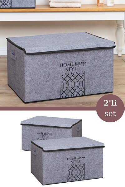 Evren 2 Adet Keçe Kapaklı Mega Plus Hurç, Yastık Kıyafet Çamaşır Dolap İçi Dü...