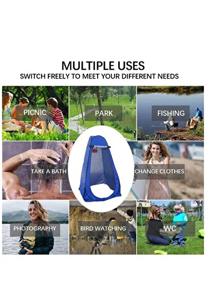 Genel Markalar Kamp Alanı Duş Giyinme Wc Çadırı Fotoğrafcı Prova Kabini 120 x 120 x 190 CM Portatif Çadır