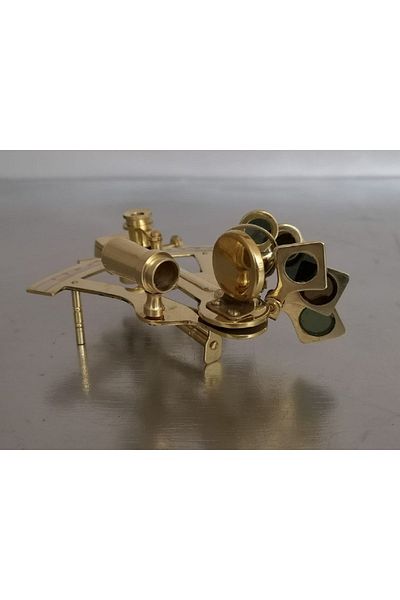 hediyeconcepti Dollond London 1920 All Brass Antique Retro Sailor Sextant / Optical Cruising Device