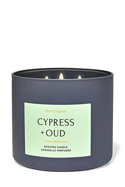 Bath & Body Works Cypress & Oud Büyük Mum 411 G