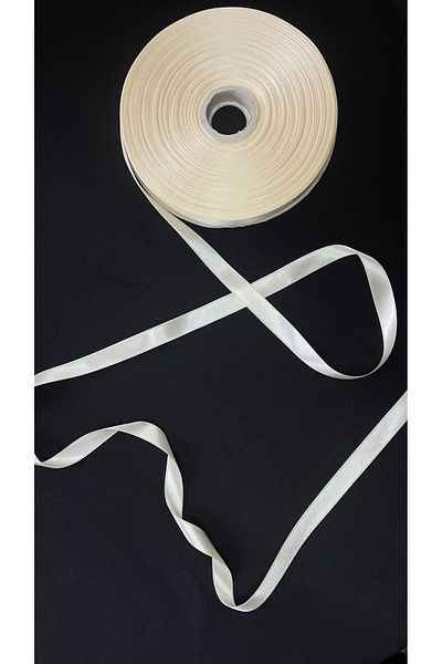 Ozpas 1.5 Cm Wide Ribbon Light Cream - 10 Mt.