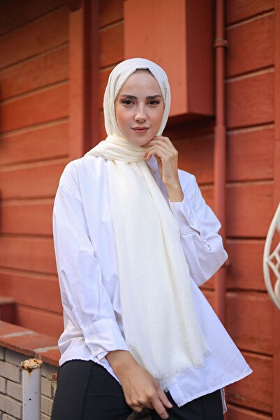 shalby Μαντήλι από μπαμπού με χρώμα υπόλευκο