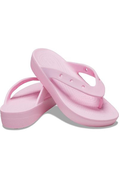 Crocs شبشب نسائي كلاسيكي ذو نعل سميك207714-6s0 فلامنغو