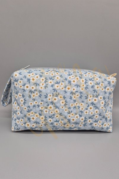 ATÖLYE MİLLA Blue Tiny Floral Rectangular Bag