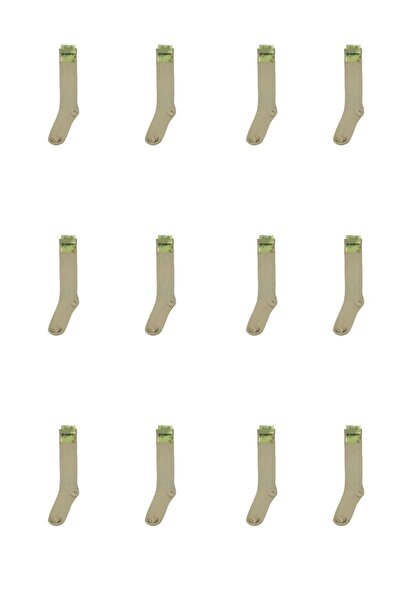 giyimsepeti 6 Pieces of Soldier Socks - Summer, Lycra Cotton, Khaki Nano Colo...