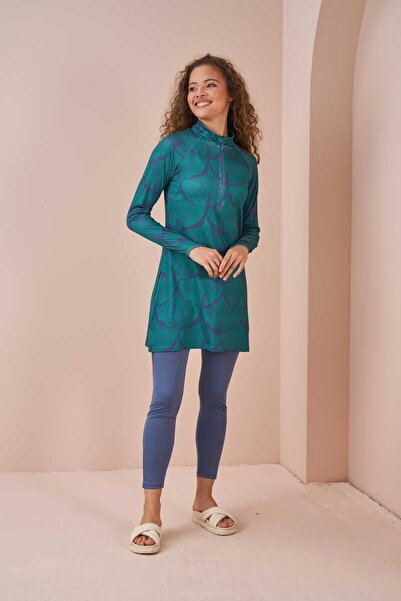 Mevra Купальник хіджаб Indigo Leaf Performance