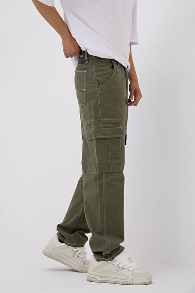 DİFRANSEL Ανδρικό φαρδύ παντελόνι Cargo Pocket