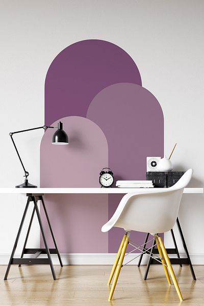 Plustablo Bohemian Oval 3-piece Wall Sticker Set - Adhesive Boho Wall Decoration