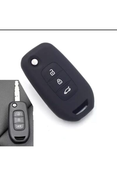 Genel Markalar Renault Megane 4 Clıo 5 Koleos Silikon Anahtar Kılıf (Siyah)