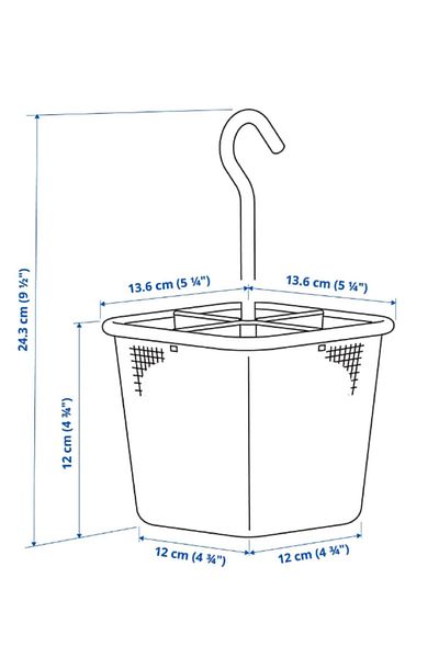 IKEA UPPDATERA Μαχαιροπήρουνα με Πράσινο Ξεθωριασμένο 12x12 cm