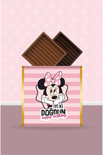 neşeli günlerim Ροζ περιτυλίγματα σοκολάτας με θέμα τη Μίνι Μάους - Σετ 20 τε...