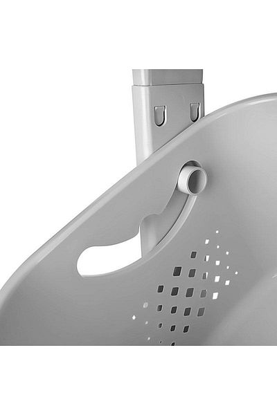 Titiz Leon Life 4-Tier Rolling Basket Organizer - Light Gray