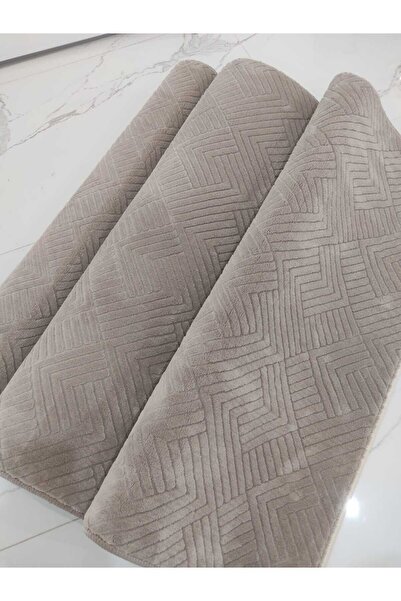 Merinos MERİNOS Rölyef Kaymaz Taban Oda Salon Koridor Mutfak Halı Yolluk Kahverengi