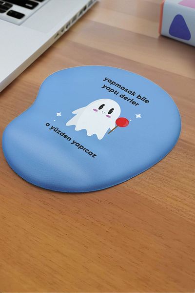 fafaatölye Printed Mouse Pad with Wrist Support Derler