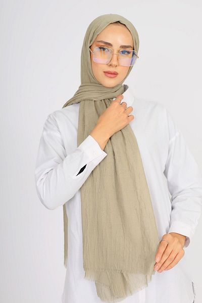 shalby Hijab Bamboo Crash Shawl Pebble