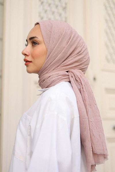 shalby Bamboo Crash Shawl Powder Hijab