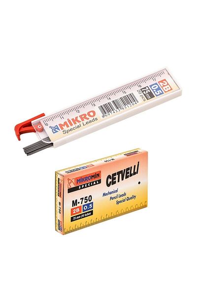 Mikro 0.5 Versatil Pen Tip with Min Ruler 0.5 Mm 2b 75mm M-750 Cm05 24 Pieces (1 Pack 24 Tubes)