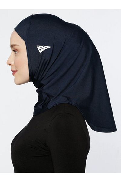 Ecardin Sport Hijab - Athletic Sportsman Ready Comfortable Microfiber Hijab - Navy Blue