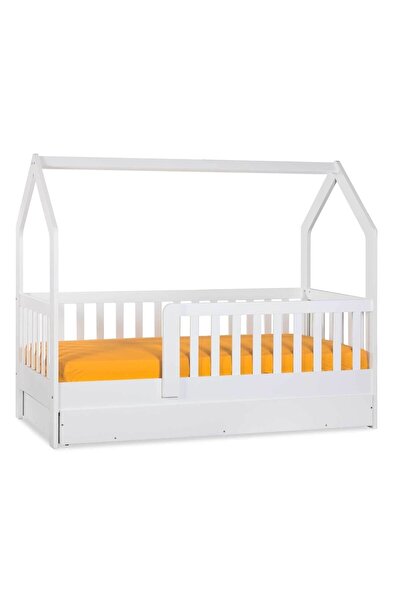 CAPLOONBA Tekil Montessori 90*190 Beyaz + Montessori Beyaz Sandık