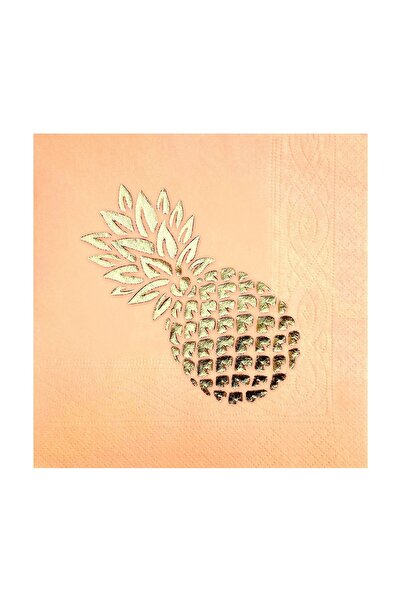 Story 33x33 سم بيج مسحوق ملون - 16 قطعة مناديل ورقية منقوشة بالرقم الذهبي